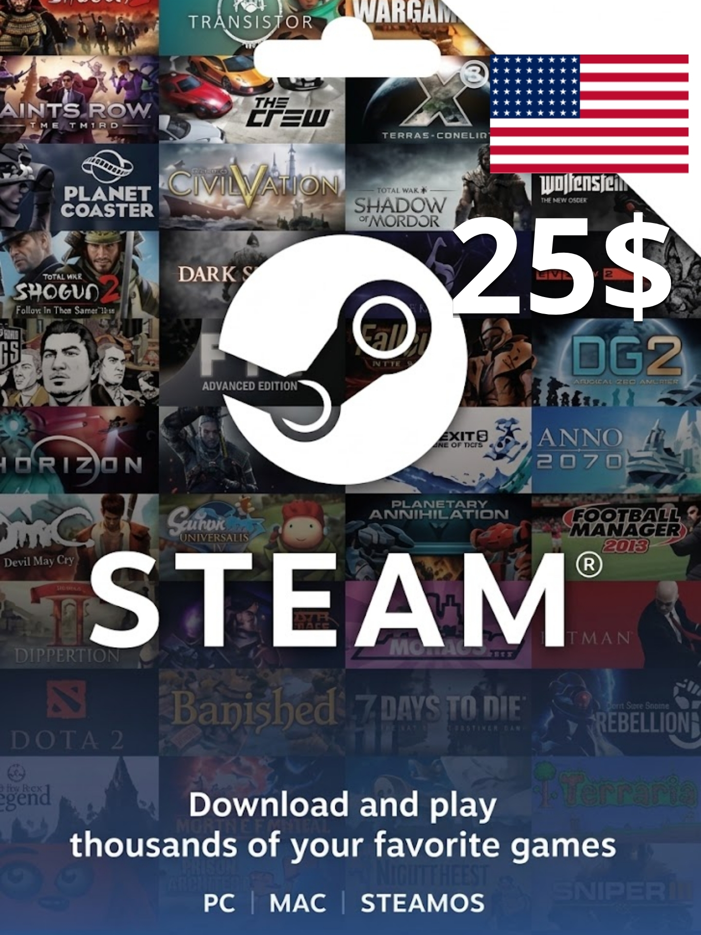 Gift Card de Steam $25