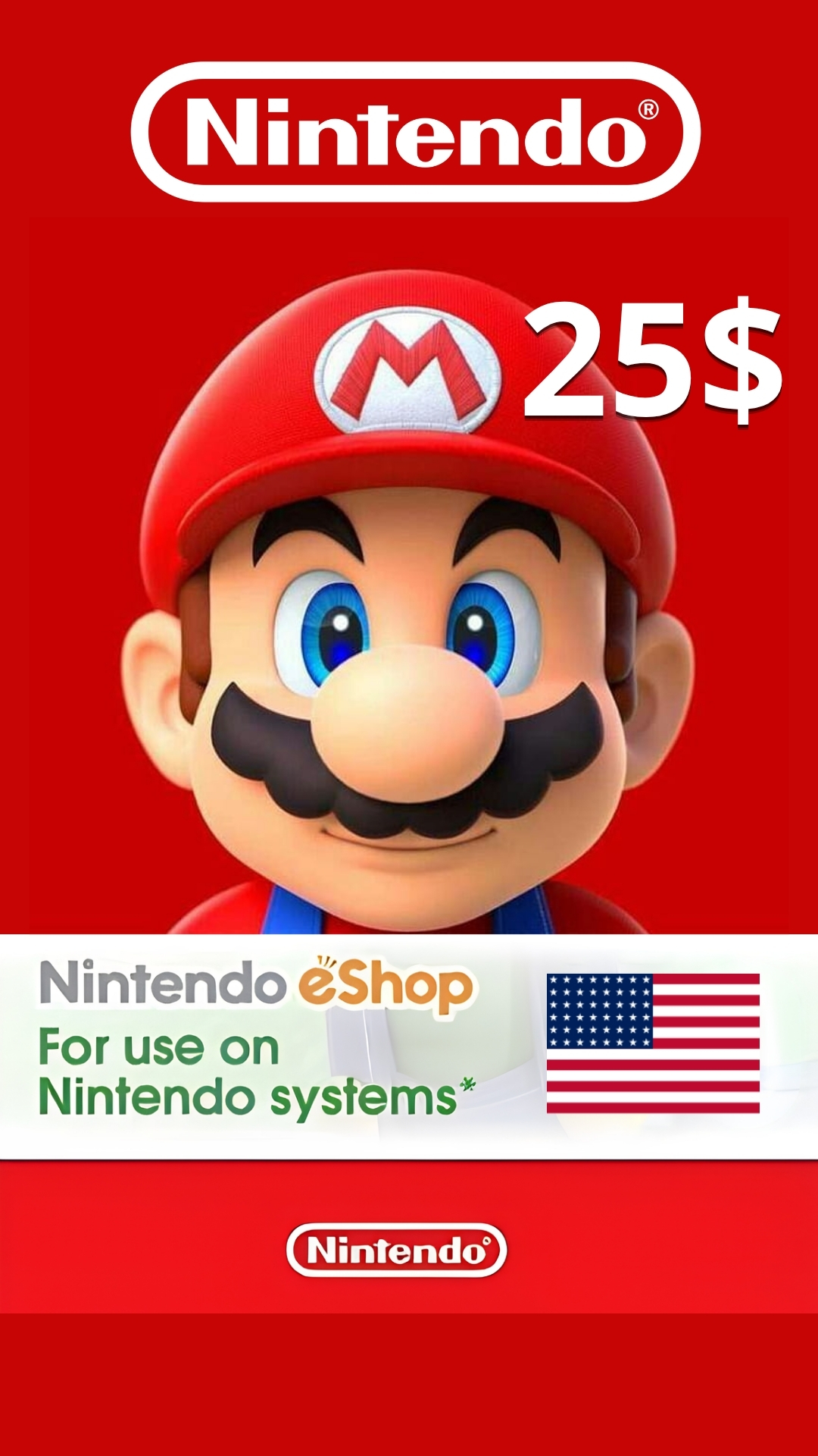 Gift Card de Nintendo $25